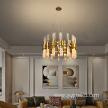 Luxury Villa Round Glass LED Chandelier Pendant Light